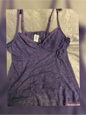 torrid Purple Lace Camisole with Adjustable Straps